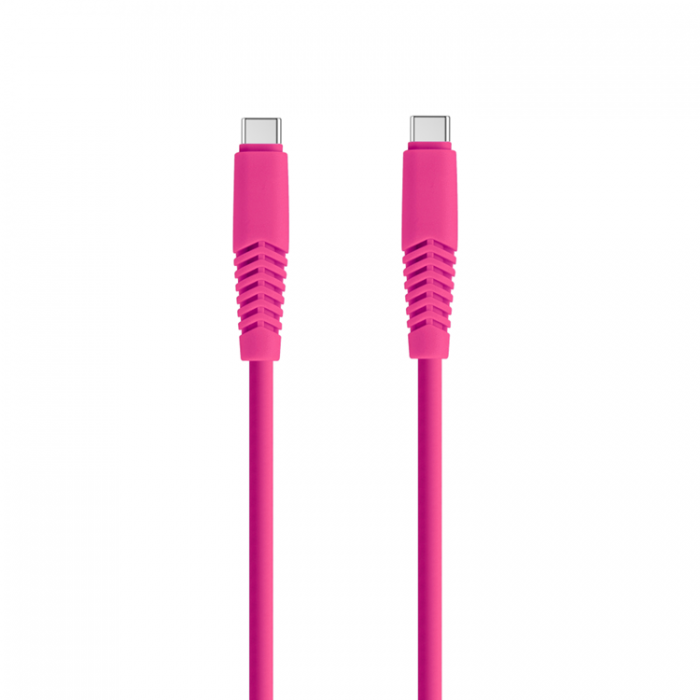 Setty - Setty USB-C Till USB-C Kabel 1.5 m 2.1A KSC-C-1.526 - Rosa