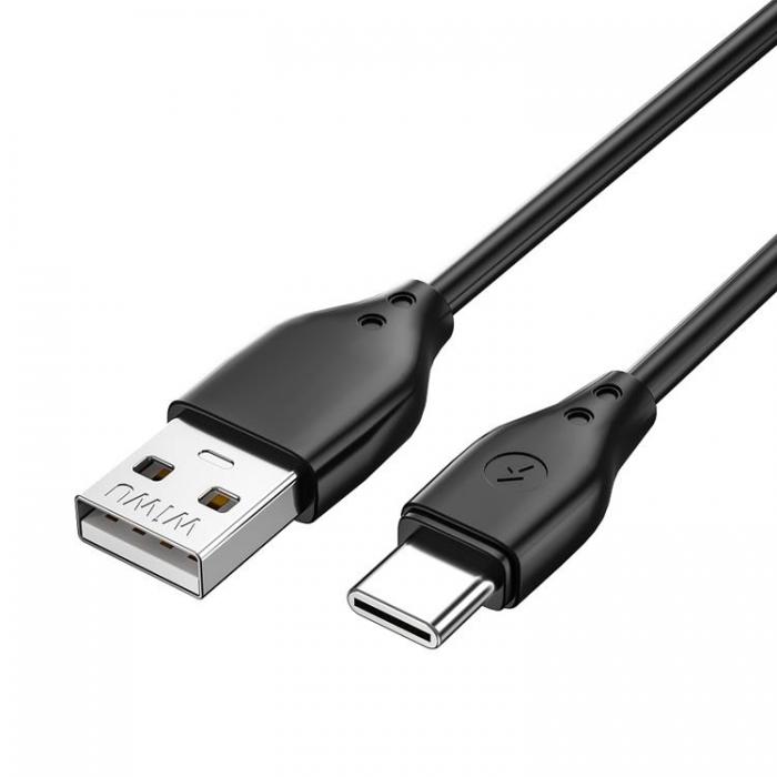 WIWU - WIWU USB Till USB-C 1m Kabel 2.4A Wi-C001 Pioneer - Svart