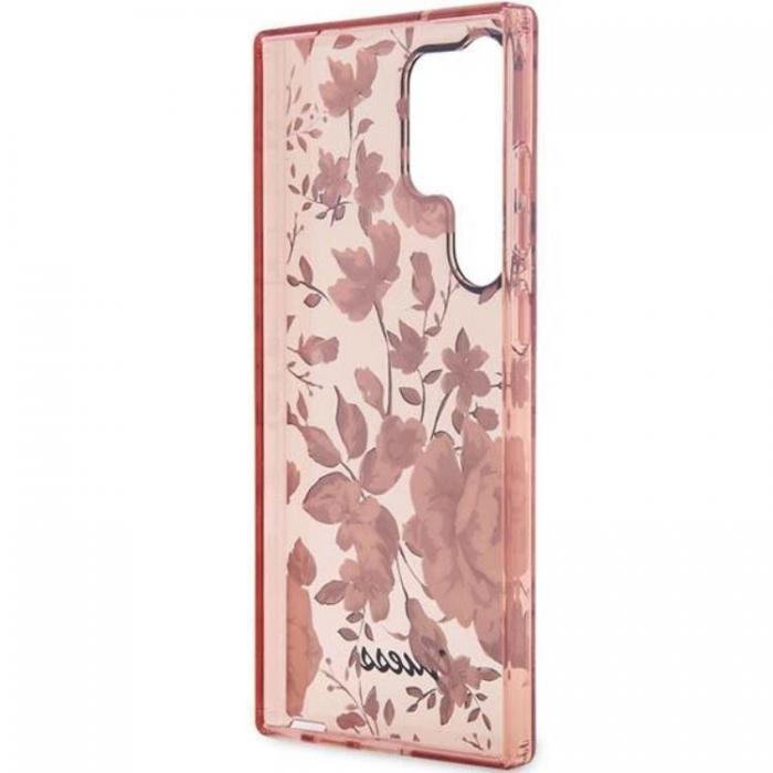 Guess - Guess Galaxy S23 Ultra Mobilskal Flower Collection - Rosa