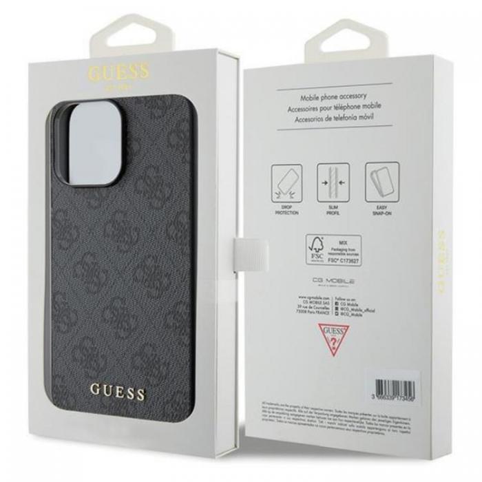 Guess - Guess iPhone 15 Pro Mobilskal Metall Gold Logo - Gr