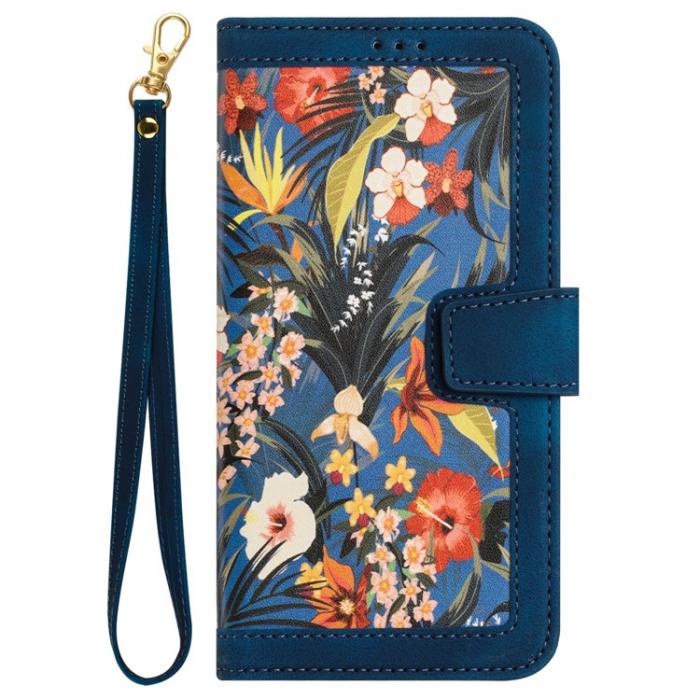 A-One Brand - iPhone 15 Pro Max Plnboksfodral Flower Pattern - Mrkbl