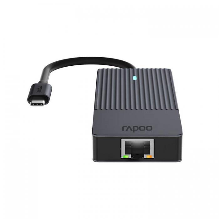 Rapoo - RAPOO Multiport UCM-2004 8-i-1 USB-C-Adapter