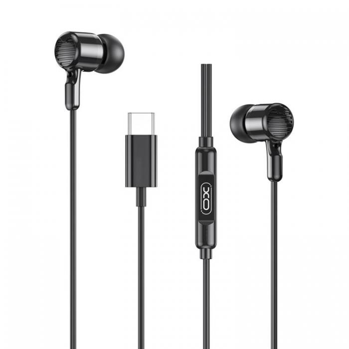 XO - XO In-Ear Trdbundna Hrlurar USB-C EP81 - Svart