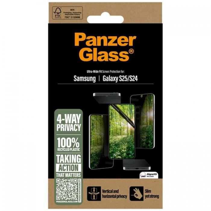 PanzerGlass - PanzerGlass Galaxy S25 Hrdat Glas Skrmskydd Privacy Eco Matrix