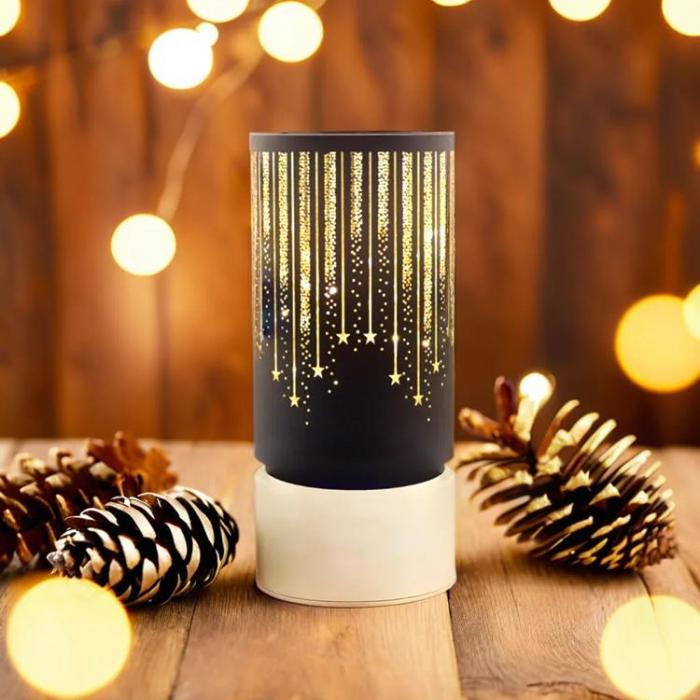 Forever Light - Forever Light Christmas Glaslykta L FCL-20 - Svart Guld