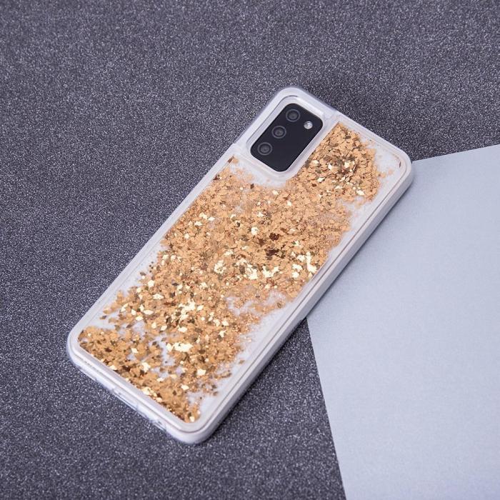 OEM - Flytande glitter TPU-skal fr Samsung Galaxy A13 4G guld