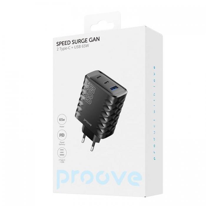 Proove - Proove Snabbladdare 65W Speed Surge Gan - Svart