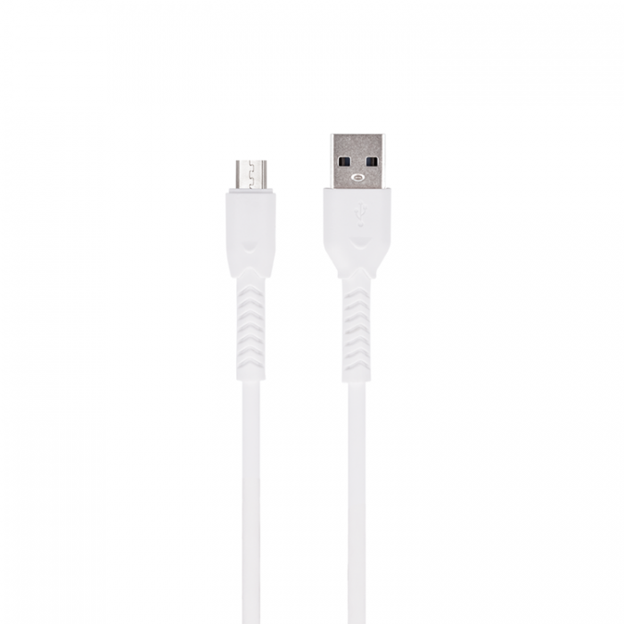 Maxlife - Maxlife USB Till MicroUSB 1m Kabel 3A MXUC-04 - Vit