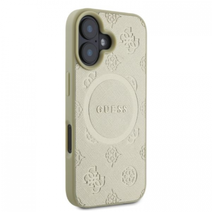 Guess - Guess iPhone 16 Mobilskal Magsafe Saffiano Peony Classic Logo