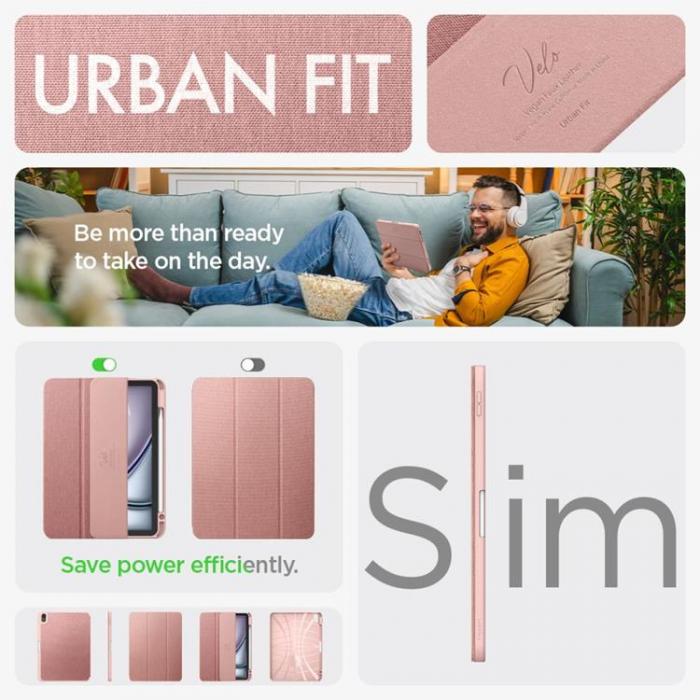 Spigen - Spigen iPad Air 10.9 4/5(2020/2022)11 (2024) Fodral Urban Fit - Rosa Guld