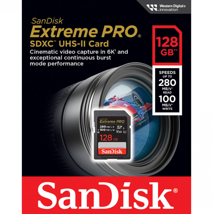 Sandisk - SANDISK Extreme Pro 128GB 280MB/s V60 C10 UHS-II