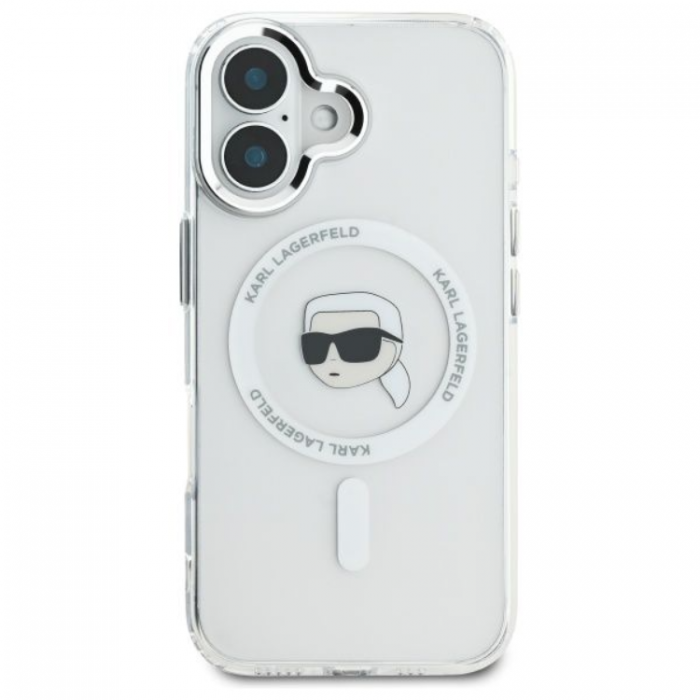 KARL LAGERFELD - Karl Lagerfeld iPhone 16 Plus Mobilskal MagSafe IML Metal Head