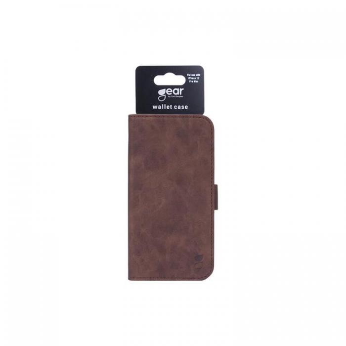 GEAR - GEAR Mobilfodral Nubuck PU iPhone 12 Pro Max - Brun