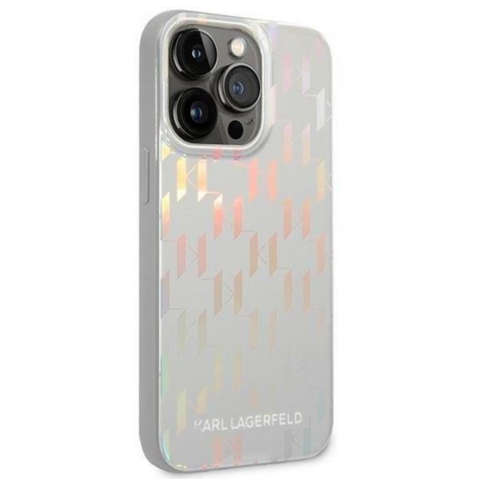 KARL LAGERFELD - Karl Lagerfeld iPhone 14 Pro Max Skal Monogram Iridescent - Silver