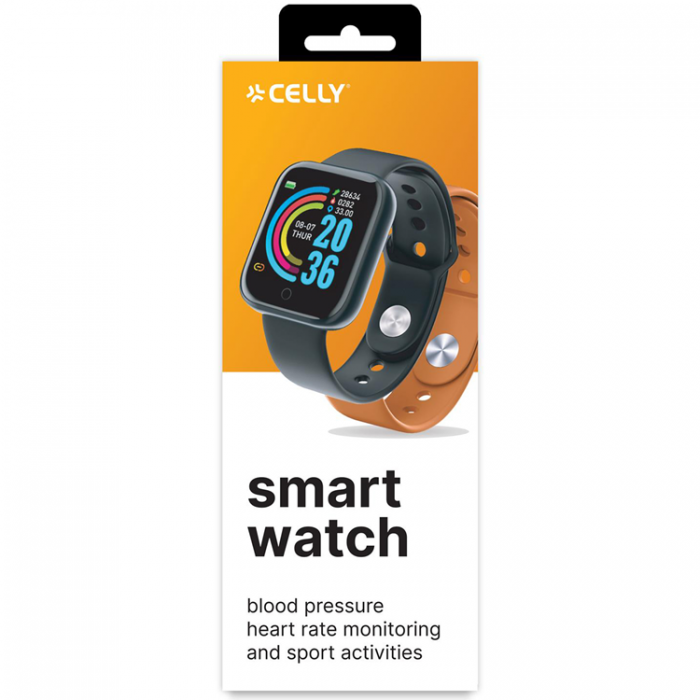 Celly - Celly Smartwatch Med Armband Trainerbeat - Svart/Orange