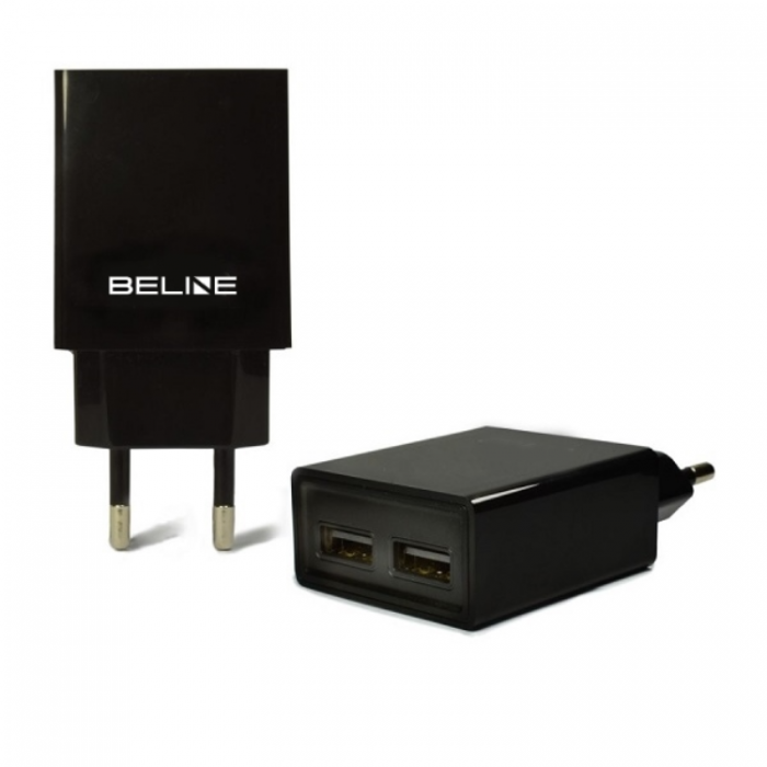 Beline - Beline Vggladdare 2x USB-A - Svart