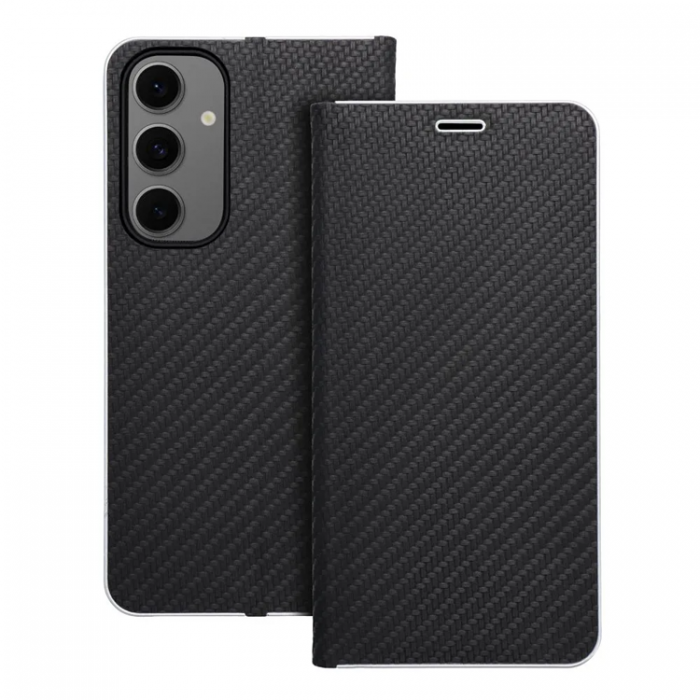 A-One Brand - Galaxy S24 FE Plnboksfodral Luna Carbon - Svart