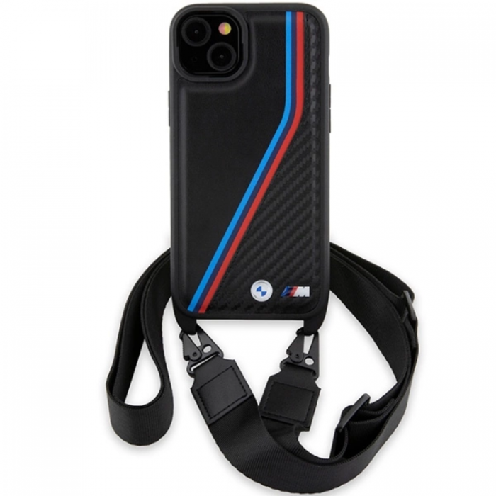 BMW - BMW iPhone 15/14 Plus Halsbandsskal M Edition Carbon Tricolor