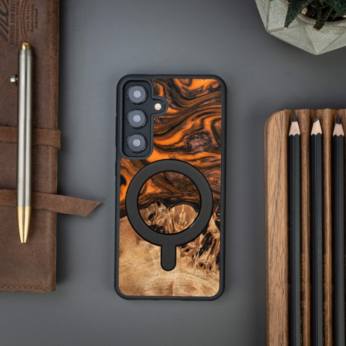 Bewood - Bewood Galaxy A55 5G Mobilskal MagSafe Unique Orange