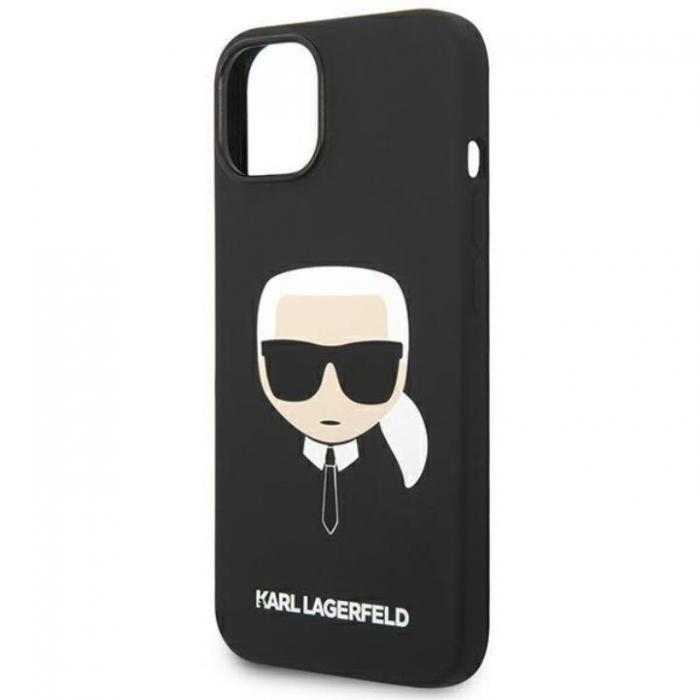 KARL LAGERFELD - Karl Lagerfeld iPhone 14 Skal Czarny Silicone Karl`s Head - Svart