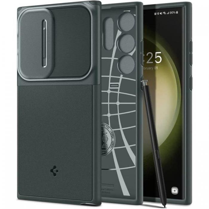 Spigen - Spigen Galaxy S23 Ultra Mobiskal Optik Armor - Grn