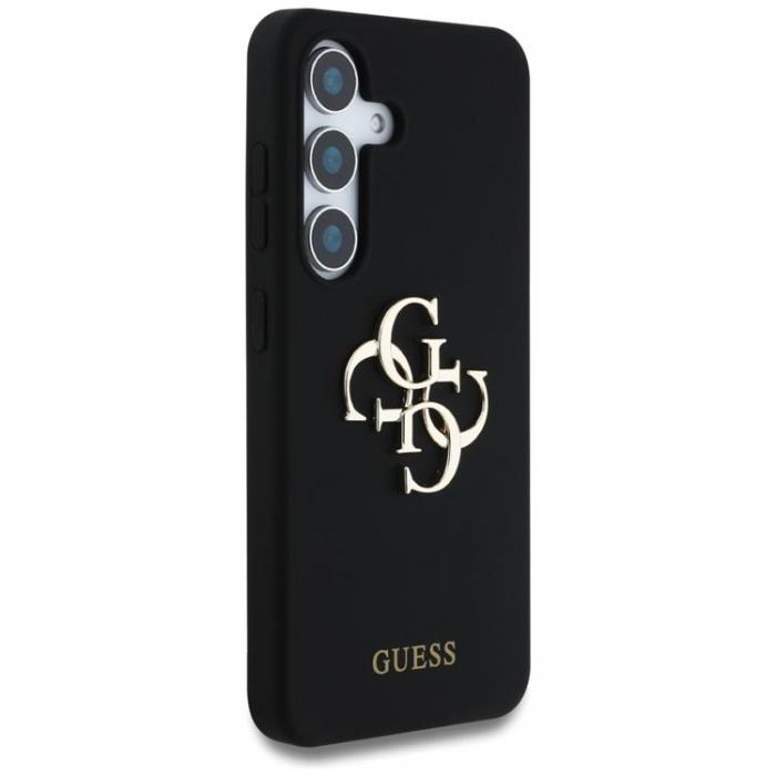 Guess - Guess Galaxy S25 Ultra Mobilskal Silikon Big 4G Bottom Script - Svart