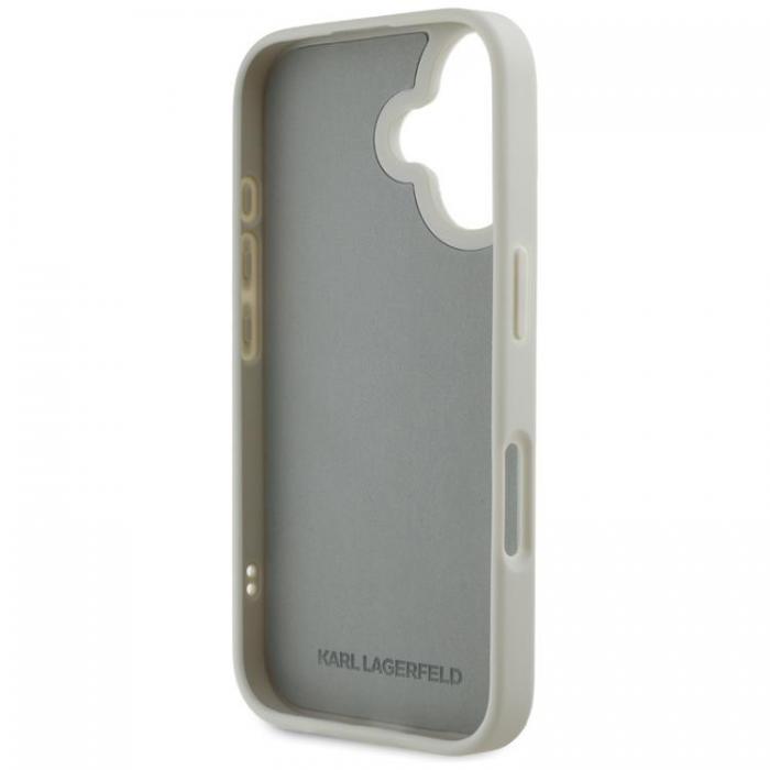 KARL LAGERFELD - Karl Lagerfeld iPhone 16 Mobilskal 3D Rubber Double Heads - Beige