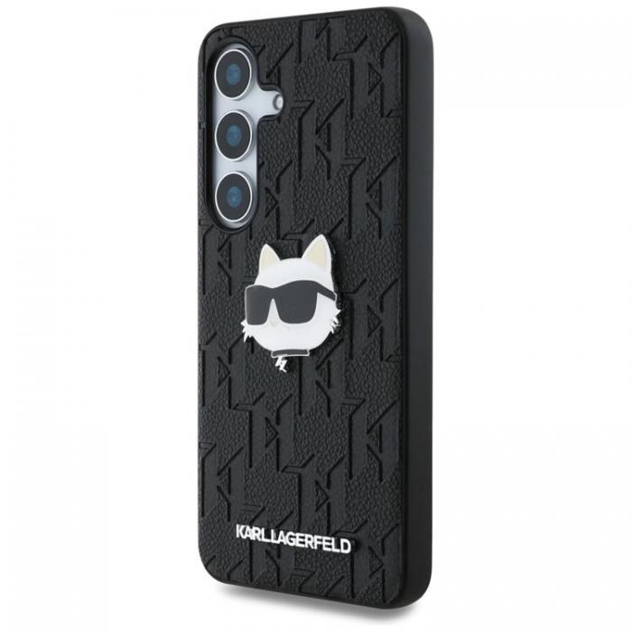 KARL LAGERFELD - Karl Lagerfeld Galaxy S25 Plus Mobilskal Lder Monogram Choupette Head - Svart