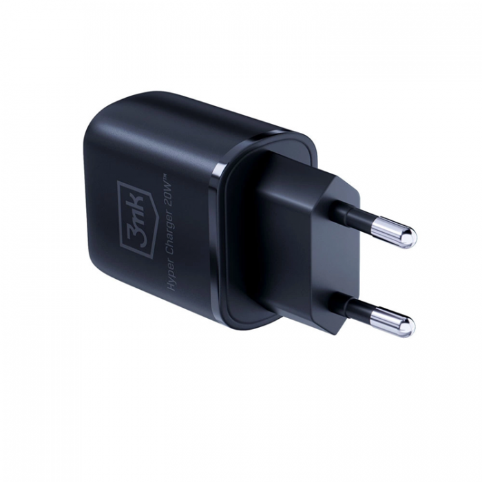 3MK - 3MK Vggladdare 20W USB-C USB-A Hyper - Svart