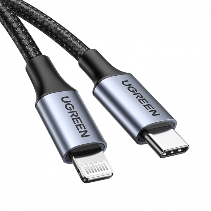 Ugreen - Ugreen Lightning Till USB-C 2.0 1.5m MFi Kabel - Gr