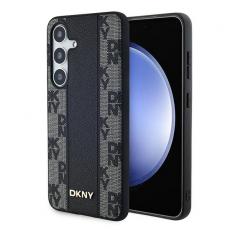 DKNY - DKNY Galaxy S24 Mobilskal MagSafe Läder Checkered Mono - Svart