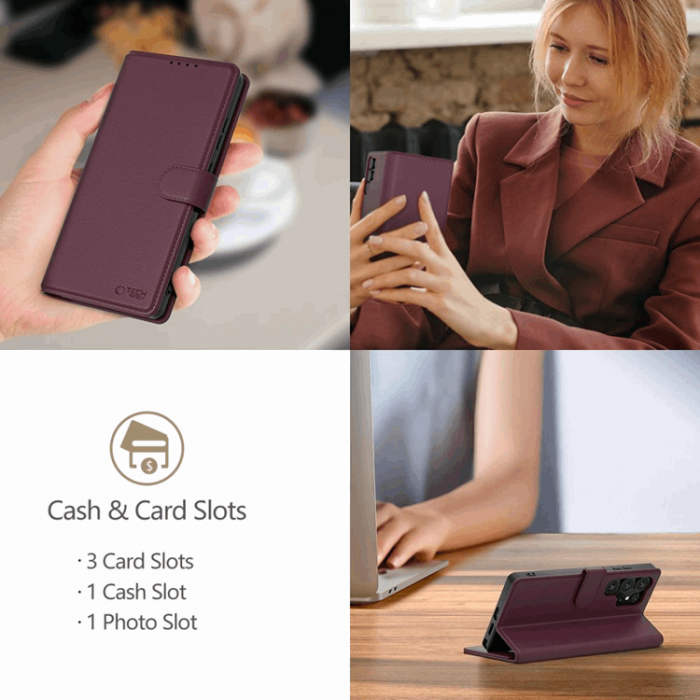 Tech-Protect - Tech-Protect iPhone 16e Plnboksfodral - Mulberry