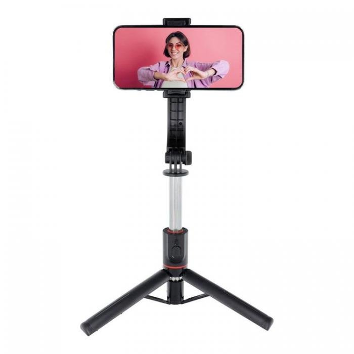 A-One Brand - Combo Selfiestick med Tripod och fjrrkontroll Bluetooth SSTR-13 - Svart