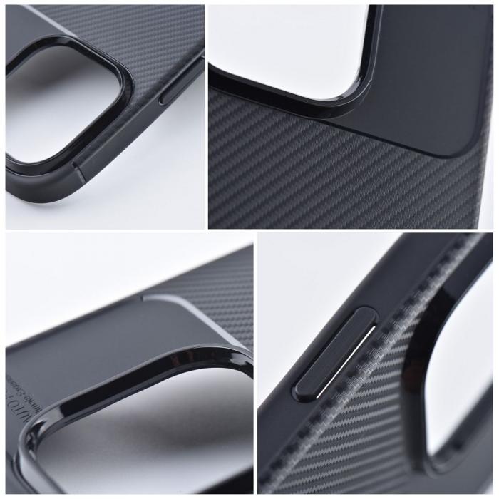 OEM - CARBON PREMIUM skal fr iPhone 14 Pro Max svart