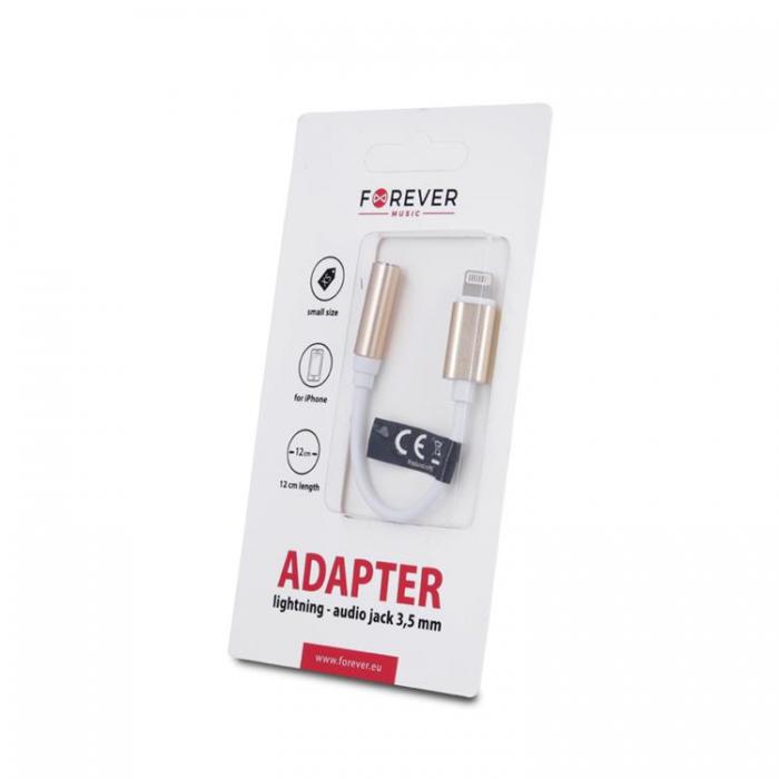 Forever - Forever Audio Adapter Lightning Till Jack 3.5 mm - Guld