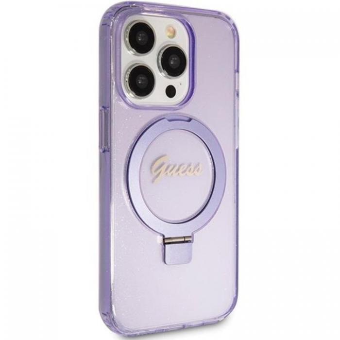 Guess - Guess iPhone 15 Pro Max Mobilskal Magsafe Script Glitter