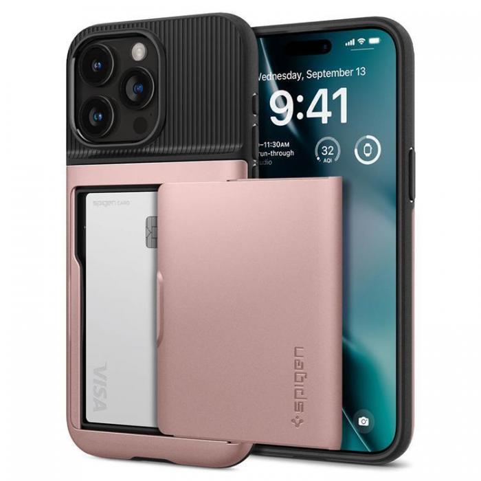 Spigen - Spigen iPhone 15 Pro Mobilskal Slim Armor CS - Rosa