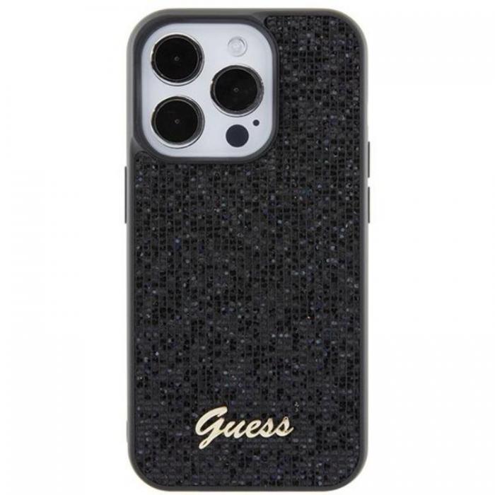 Guess - Guess iPhone 15 Pro Mobilskal Disco Metal Script - Svart