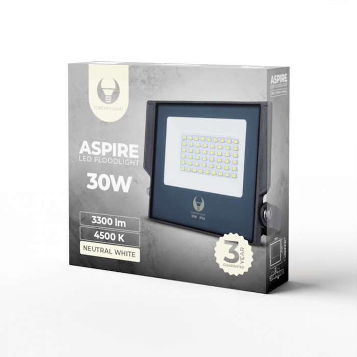 Forever Light - Forever Strlkastare LED Aspire 30W 4500K 3300lm 230V