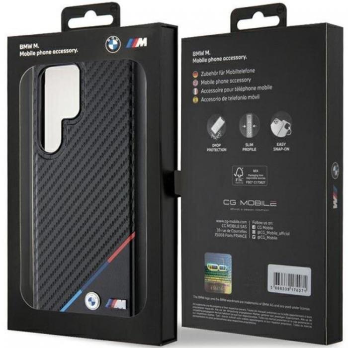 BMW - BMW Galaxy S24 Ultra Mobilskal MagSafe Carbon Tricolor Line