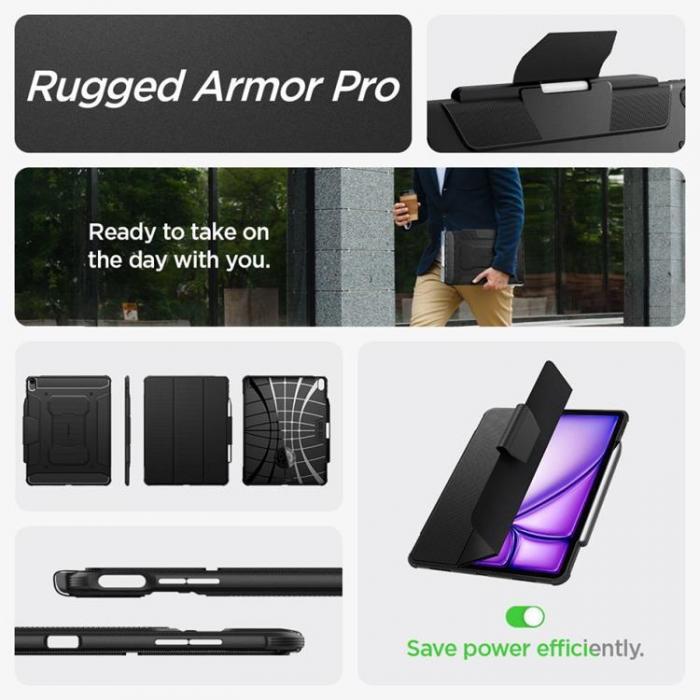 Spigen - Spigen iPad Air 13 (2024) Fodral Rugged Armor 