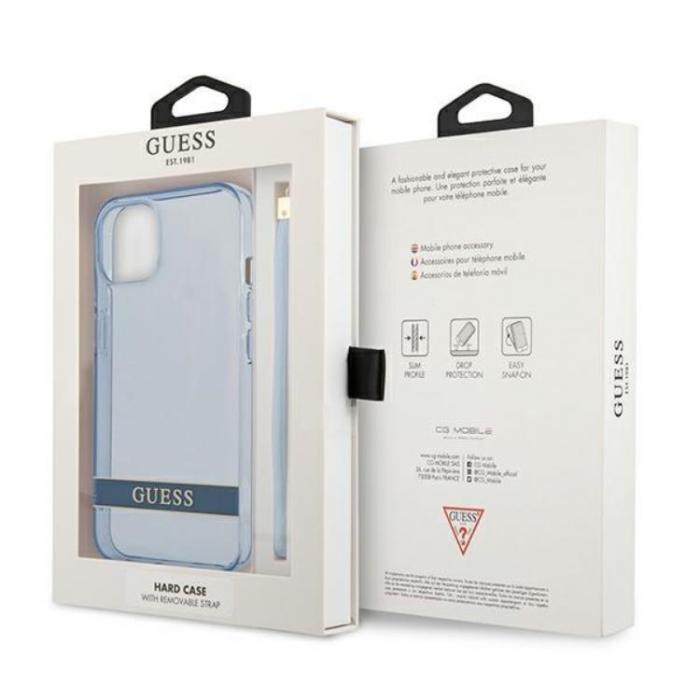 Guess - Guess iPhone 13 Skal Translucent Stap - Bl