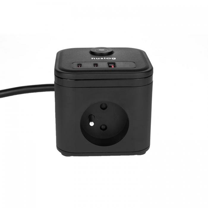 Huslog - Huslog Cube Extension Cord PD 20W - Svart