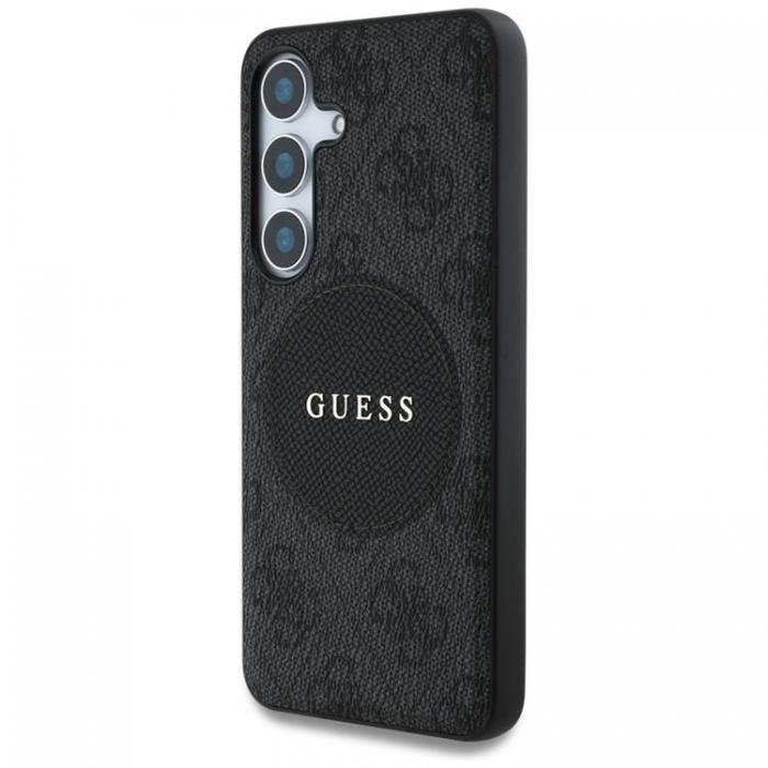 Guess - Guess Galaxy S25 Mobilskal MagSafe Round Patch Classic Logo - Svart