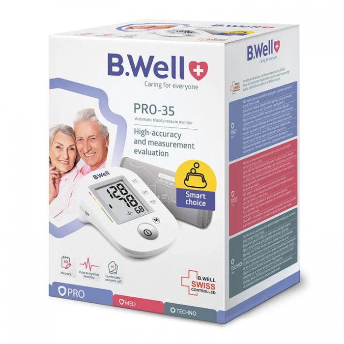 B.WELL - B.WELL Blodtrycksmtare Pro-35 M-L Manschett Adapter, 30 Mem