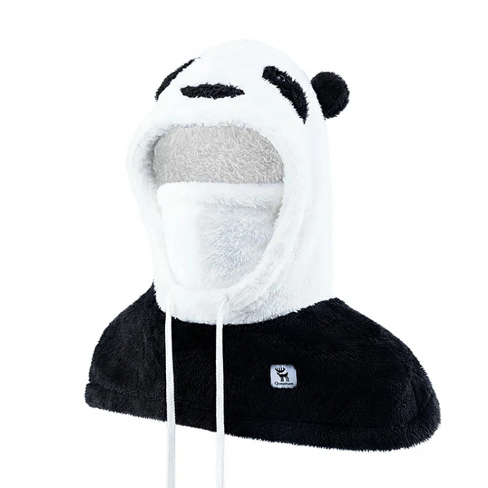 Qunature - Qunature Ski Balaclava fr Barn/Vuxna Storlek M Panda - Svart/Vit