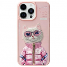 NIMMY - Nimmy iPhone 15 Pro Max Mobilskal Cool & Cute 2.0 Cat - Rosa