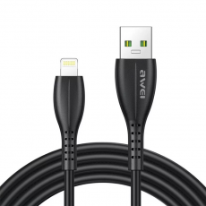 Awei - Awei USB-A Till Lightning 1m Kabel CL-115L - Svart