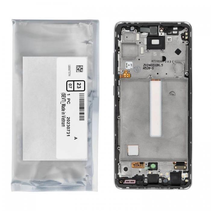 SpareParts - Galaxy A52S 5G Skrm med LCD-display Service Pack Vit