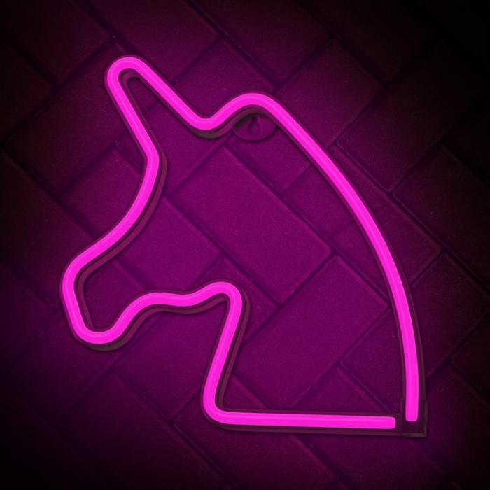 Forever Light - Forever Light LED Neon UNICORN Bat + USB FLNE01 - Rosa